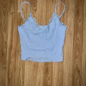 Baby blue lace tank